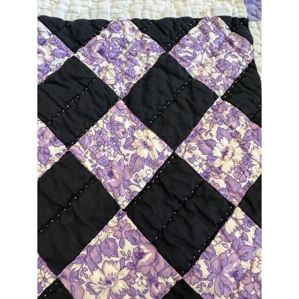 Vintage Thirteen patch scrap quilt 72